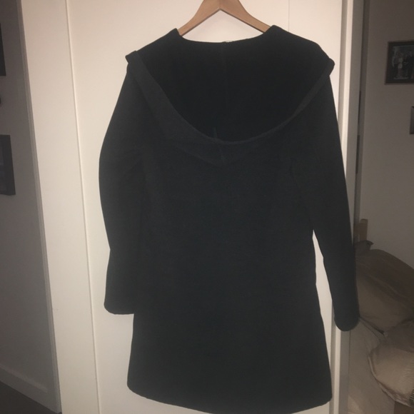 Fleece pea coat with hood, toggles - Picture 8 of 8